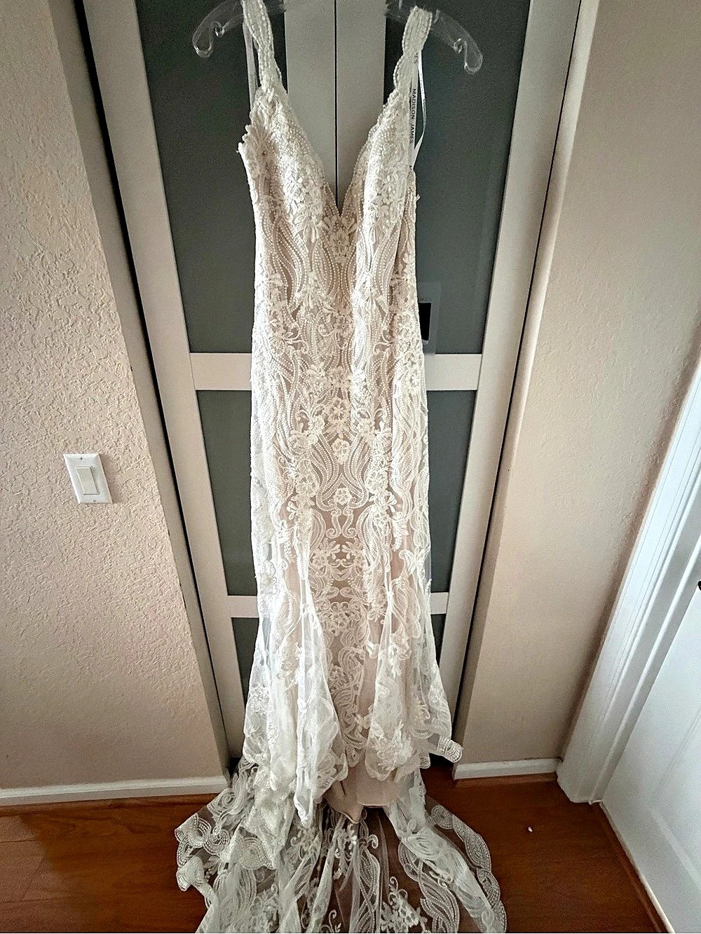 Madison James Lace Bridal Wedding Dress White